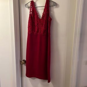 Fitted red dress